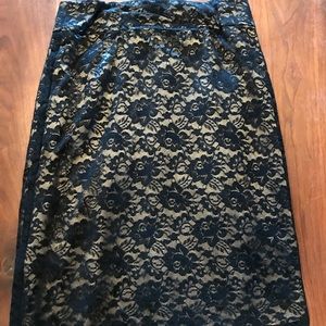 Banana Republic lace overlay pencil skirt.